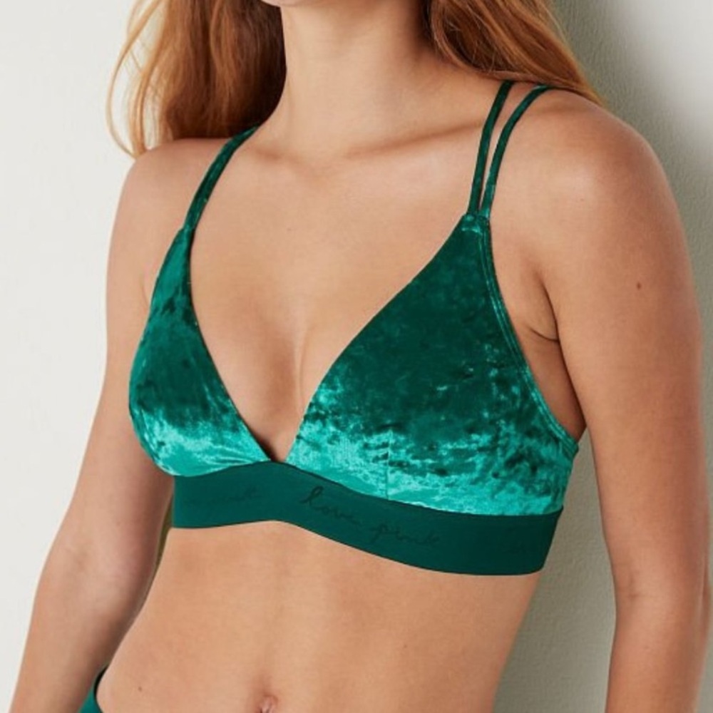 Victoria’s Secret PINK crushed velvet bralette